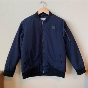 Calvin Klein Jeans Boys Aviator Bomber Jacket Navy